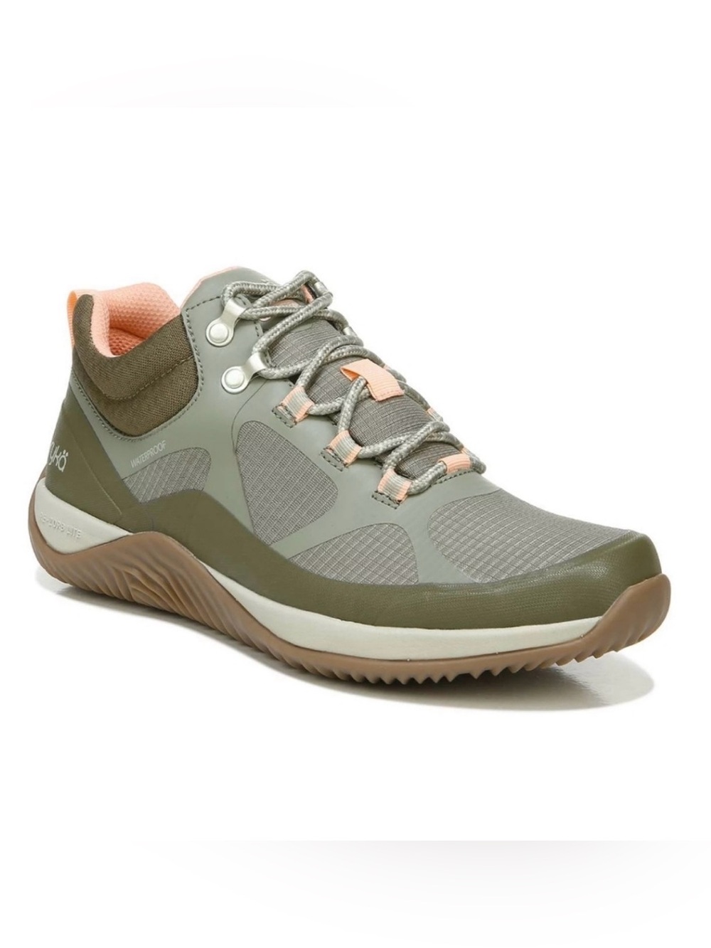 Ryka Women Echo Trek Green Tan Hiking Shoes Women’s Size 7
